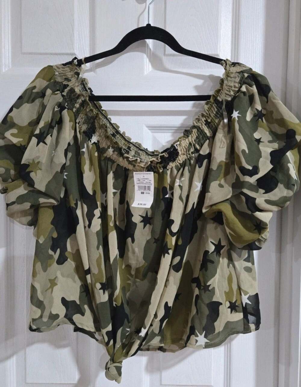Ashley Stewart Camo Star Print Blouse Size 22/24